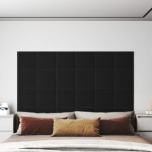 Pood24 seinapaneelid 12 tk, must, 30 x 30 cm, kangas, 1,08 m²