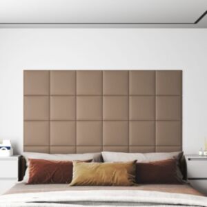 Pood24 seinapaneelid 12 tk, cappuccino, 30 x 30 cm, kunstnahk, 1,08 m²
