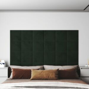 Pood24 seinapaneelid 12 tk, tumeroheline, 30 x 30 cm, samet, 1,08 m²