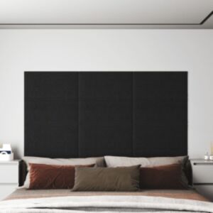 Pood24 seinapaneelid 12 tk, must, 60 x 30 cm, kangas, 2,16 m²