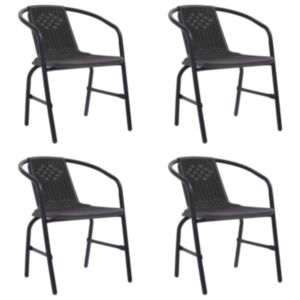 Pood24 aiatoolid 4 tk, plast, rotang ja teras, 110 kg