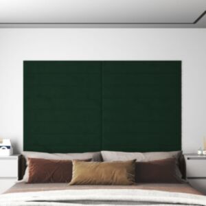 Pood24 seinapaneelid 12 tk, tumeroheline, 90 x 15 cm, samet, 1,62 m²