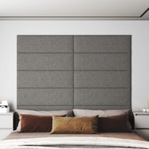Pood24 seinapaneelid 12 tk, helehall, 90 x 30 cm, kangas, 3,24 m²
