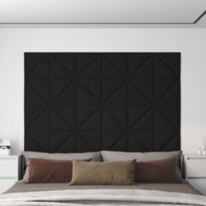 Pood24 seinapaneelid 12 tk, must, 30x30 cm, kangas, 0,54 m²