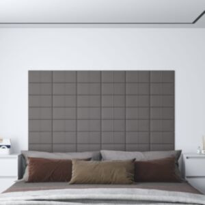 Pood24 seinapaneelid 12 tk, helehall, 30x15 cm, kangas, 0,54 m²