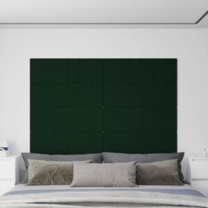Pood24 seinapaneelid 12 tk, tumeroheline, 90 x 30 cm, samet, 3,24 m²