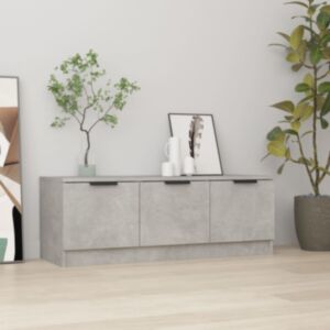 Тумба под ТВ Pood24, серый бетон, 102x35x36,5 см, искусственное дерево