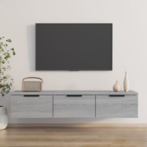 Pood24 навесной шкаф, дуб Сонома серый, 102x30x20 см, искусственное дерево
