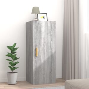 Pood24 seinakapp, hall Sonoma tamm, 34,5x34x90 cm, tehispuit