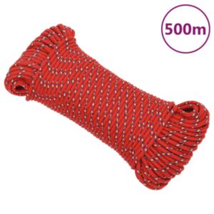 Лодочный канат Pood24, красный, 3 мм, 500 м, полипропилен