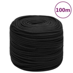 Pood24 paadiköis, täismust, 10 mm, 100 m, polüpropüleen