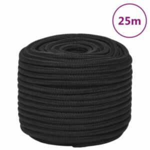 Pood24 paadiköis, täismust, 12 mm, 25 m, polüpropüleen