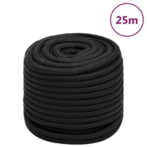 Pood24 paadiköis, täismust, 16 mm, 25 m, polüpropüleen