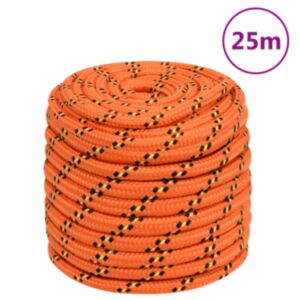 Лодочный канат Pood24, оранжевый, 18 мм, 25 м, полипропилен