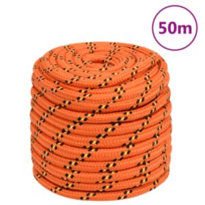 Лодочный канат Pood24, оранжевый, 18 мм, 50 м, полипропилен