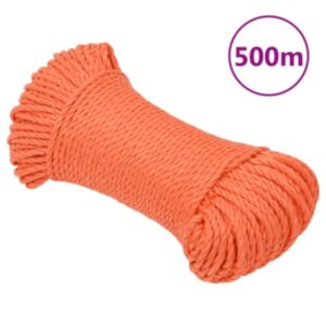 Веревка рабочая Pood24, оранжевая, 3 мм, 500 м, полипропилен