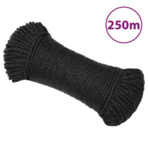 Pood24 töököis, must, 3 mm, 250 m, polüpropüleen