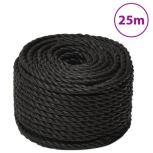 Pood24 töököis, must, 12 mm 25 m, polüpropüleen