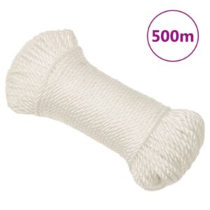 Веревка рабочая Pood24, белая, 3 мм, 500 м, полипропилен