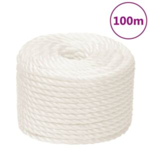 Pood24 töököis, valge, 12 mm, 100 m, polüpropüleen