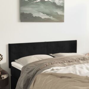 Pood24 voodipeatsid 2 tk, must, 72x5x78/88 cm, samet
