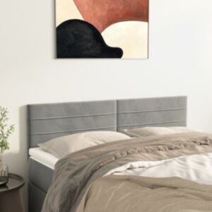 Pood24 voodipeatsid 2 tk, helehall, 72x5x78/88 cm, samet