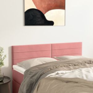 Pood24 voodipeatsid 2 tk, roosa, 72x5x78/88 cm, samet