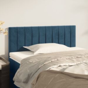 Pood24 voodiraam peats, tumesinine, 100x5x78/88 cm, samet