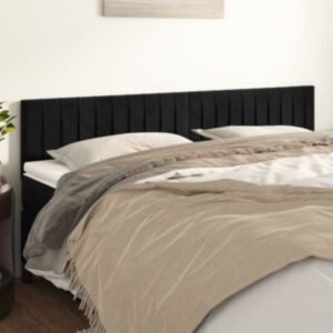 Pood24 voodipeatsid 2 tk, must, 90x5x78/88 cm, samet