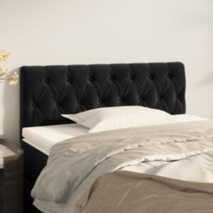 Pood24 voodipeats, must, 90x7x78/88 cm, samet