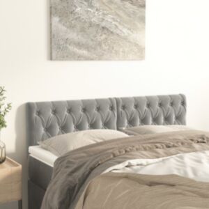 Pood24 voodipeatsid 2 tk, helehall, 72x7x78/88 cm, samet