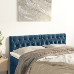 Pood24 voodipeatsid 2 tk, tumesinine, 72x7x78/88 cm, samet