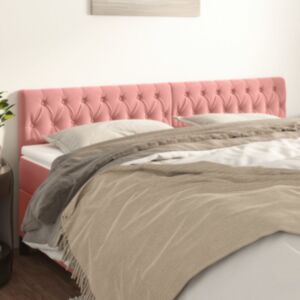 Pood24 voodipeatsid 2 tk, roosa, 90x7x78/88 cm, samet