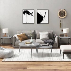 Pood24 lisalauad 2 tk, hall Sonoma tamm, 40 x 40 x 35 cm, tehispuit