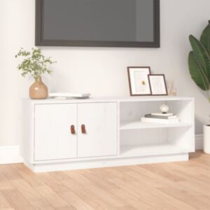 Pood24 Тумба под ТВ, белый, 105 x 34 x 40 см, дерево сосна