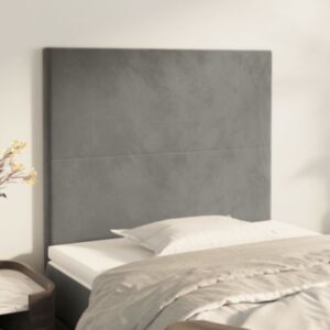 Pood24 voodipeatsid 2 tk, helehall, 90x5x78/88 cm, samet