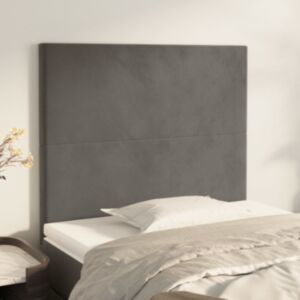 Pood24 voodipeatsid 2 tk, tumehall, 90x5x78/88 cm, samet