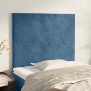 Pood24 voodipeatsid 2 tk, tumesinine, 90x5x78/88 cm, samet