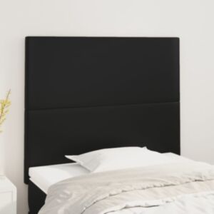 Pood24 voodipeatsid 2 tk, must, 100x5x78/88 cm, kunstnahk