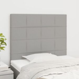 Pood24 voodipeatsid 2 tk, helehall, 80x5x78/88 cm, kangas