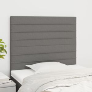 Pood24 voodipeatsid 2 tk, tumehall, 100x5x78/88 cm, kangas