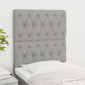 Pood24 voodipeatsid 2 tk, helehall, 80x7x78/88 cm, kangas