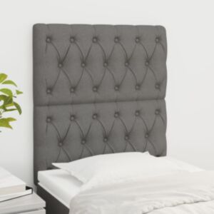 Pood24 voodipeatsid 2 tk, tumehall, 80x7x78/88 cm, kangas
