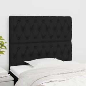 Pood24 voodipeatsid 2 tk, must, 90x7x78/88 cm, kangas