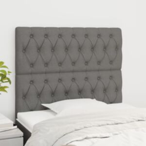 Pood24 voodipeatsid 2 tk, tumehall, 100x7x78/88 cm, kangas
