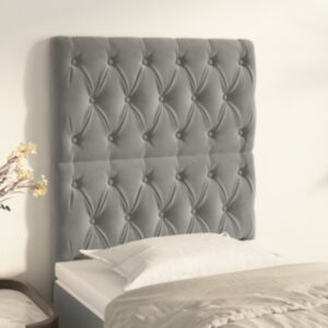 Pood24 voodipeatsid 2 tk, helehall, 80x7x78/88 cm, samet