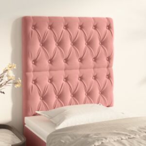 Pood24 voodipeatsid 2 tk, roosa, 80x7x78/88 cm, samet