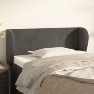 Pood24 voodipeats servadega, tumehall, 93x23x78/88 cm, samet