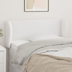 Pood24 voodipeats servadega, valge, 103x23x78/88 cm, kunstnahk