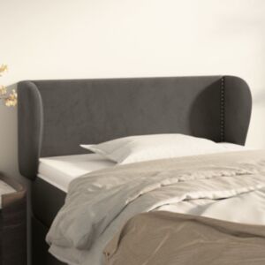 Pood24 voodipeats servadega, tumehall, 83x23x78/88 cm, samet